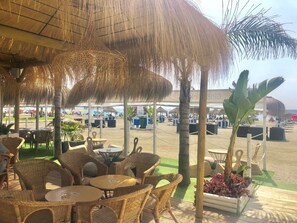 Beach bar 5 min walk from the apartment
