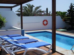 Before refurbishment of pool & terrace