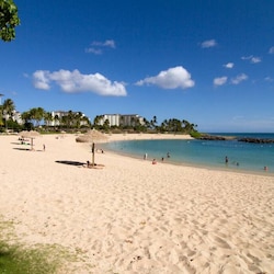Lagoon directly in front of the Beach Villas