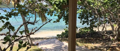 View of snorkel area from Tamarindo beach-house (for guests' use, not for rent)