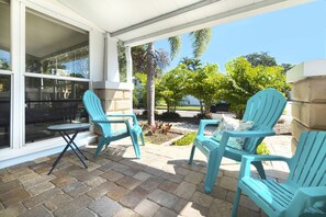 Front Porch-mornings are for sipping coffee and enjoying the sunrise.