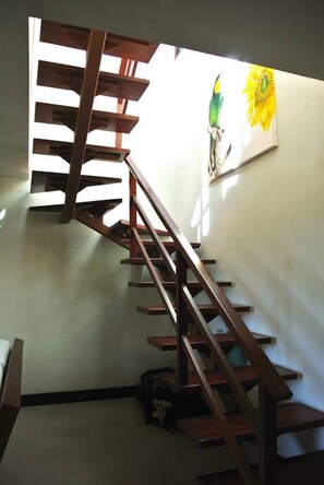 staircase to private dipping pool and terrace