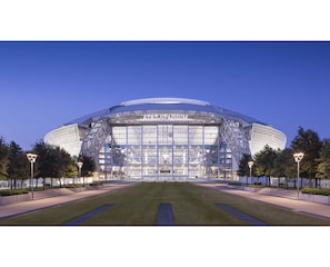 AT&T Stadium. Home of the Dallas Cowboys football team. 16 miles away.