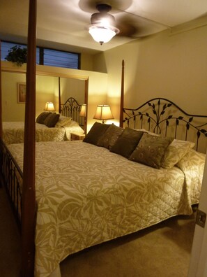 Bedroom at dusk.  