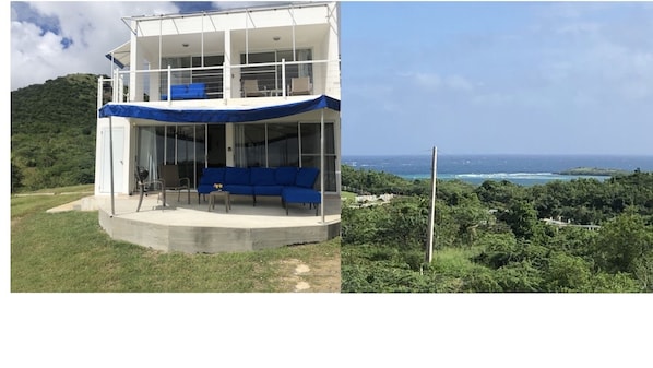 Zoni upper Breeze (up stairs condo) with ocean view from patio