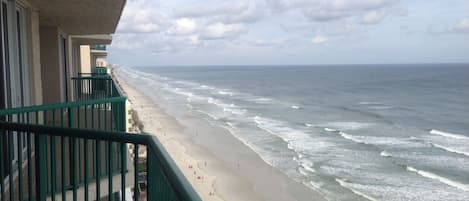 View from the balcony looking north .