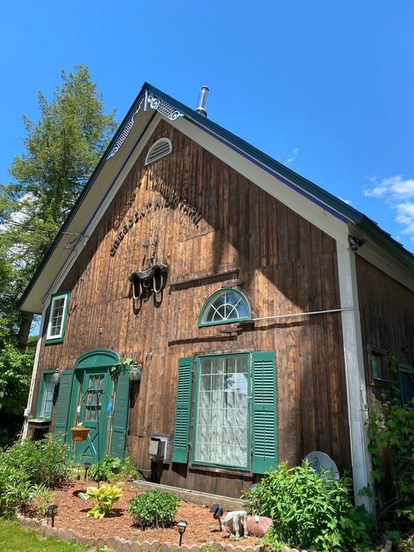 The Ye Olde Barn right on Main St Montgomery Center in the Summer