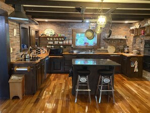 View of kitchen from the dining area