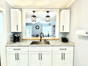 Kitchen view to living room view.