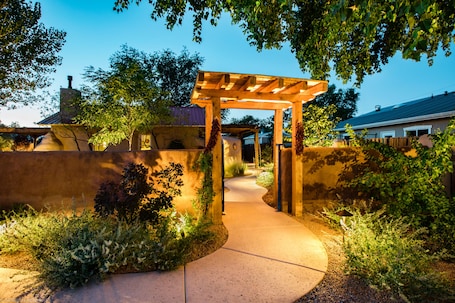 The magic of the Casa La Huerta private gardens comes alive at night!