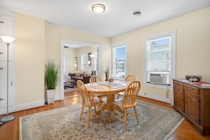 Dining room table and kitchen table.