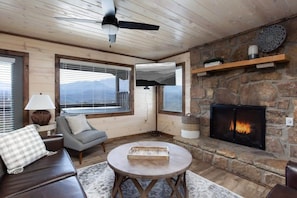 Unbelievable Interior On This Cabin!  Smart TV And Cable TV Living Room!