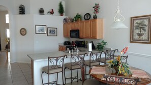 Full feature kitchen with everything you need to cook in if desired.