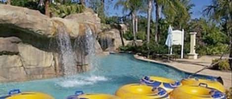 Relax and enjoy floating down the Lazy River at the Water Park