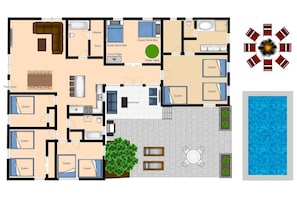 Floor Plan to help plan your Stay!