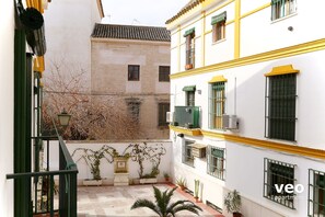 View of the patio of the house from the living room.