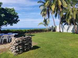 Large front yard. This way to the Beach!