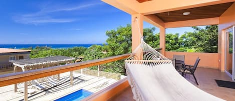 View from the hammock on the balcony of the Caribbean