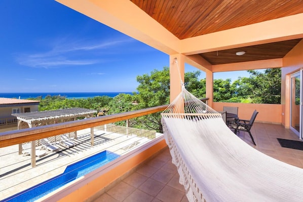 View from the hammock on the balcony of the Caribbean