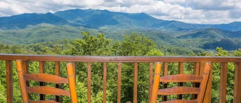 Enjoy The Best Views In Gatlinburg From Your Covered Deck!