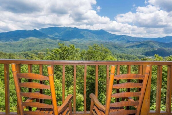 Enjoy The Best Views In Gatlinburg From Your Covered Deck!