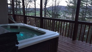 Hot Tub with  a view , all to yourself, over looking mountains