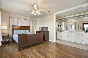 Primary Bedroom with its own private Deck and Full Bathroom