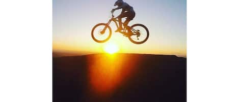 Riding high in the desert sunset!