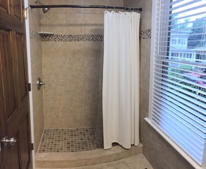 Tiled shower