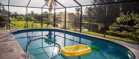 Morning serenity by the pool