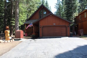 Front of Home in Spring; plenty of parking; Large bear "Bernard" as look out