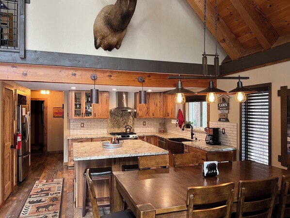 Large, recently remodeled kitchen (fully stocked) and dining room seating for 11