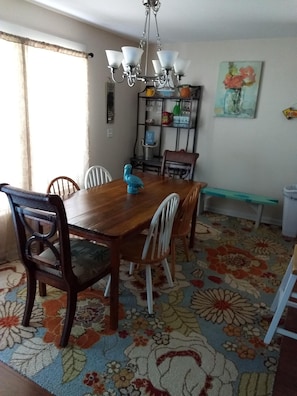 Dining room open to kitchen and family room. Plenty of room for family gathering