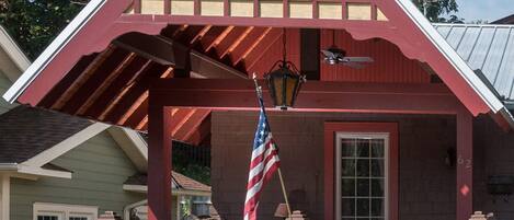 Wood front porch