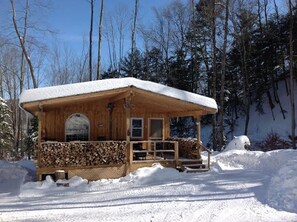 We always keep the firewood piled higher than the snow at Cabin Creek!