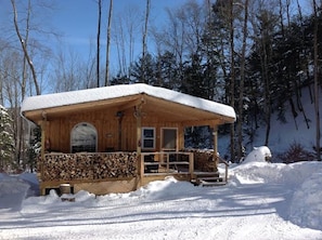 We always keep the firewood piled higher than the snow at Cabin Creek!