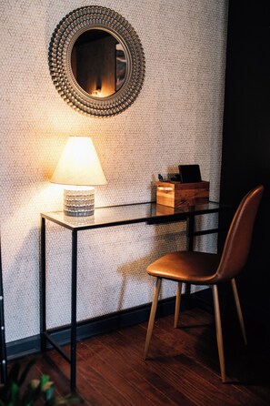 Office Nook ready for work with basic office supplies provided