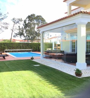 Garden room , pool and gardens