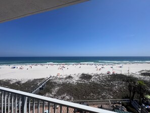 Balcony overlooking the ocean