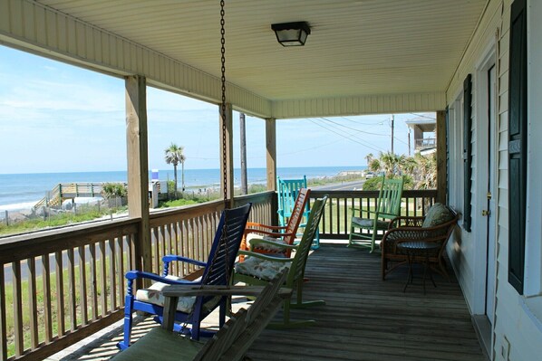 Stunning view of the Atlantic Ocean from the front porch!