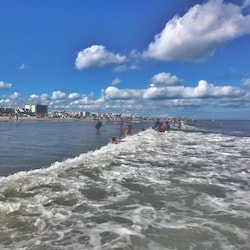 Beautiful Diamond Beach. Beach tags include life guard, clean beach & facilities
