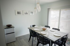 Dining room with extra fridge