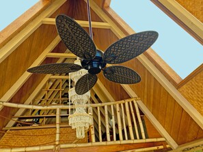Our Exotic Eye-Catching Palm Fan Cools The Living Room All The Time....