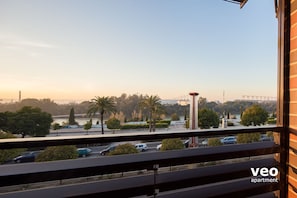 View towards the river from the living room.