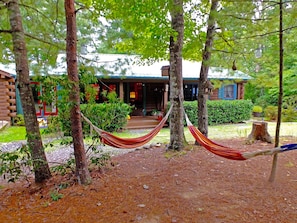 Hammocks in the front natural area....