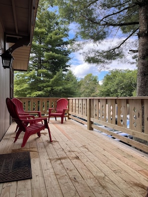 Our front porch is a great spot to hangout after a day of exploring the area!