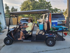 6 seater golf cart at home-available to rent