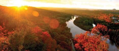 Overlooking Lake Taneycomo and the Ozarks from nearby Scenic View.