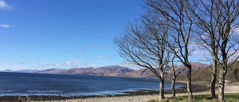 View over Loch Linnhe from the shore.