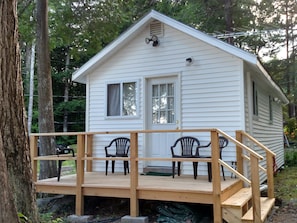Enjoy your morning coffee from our new deck.